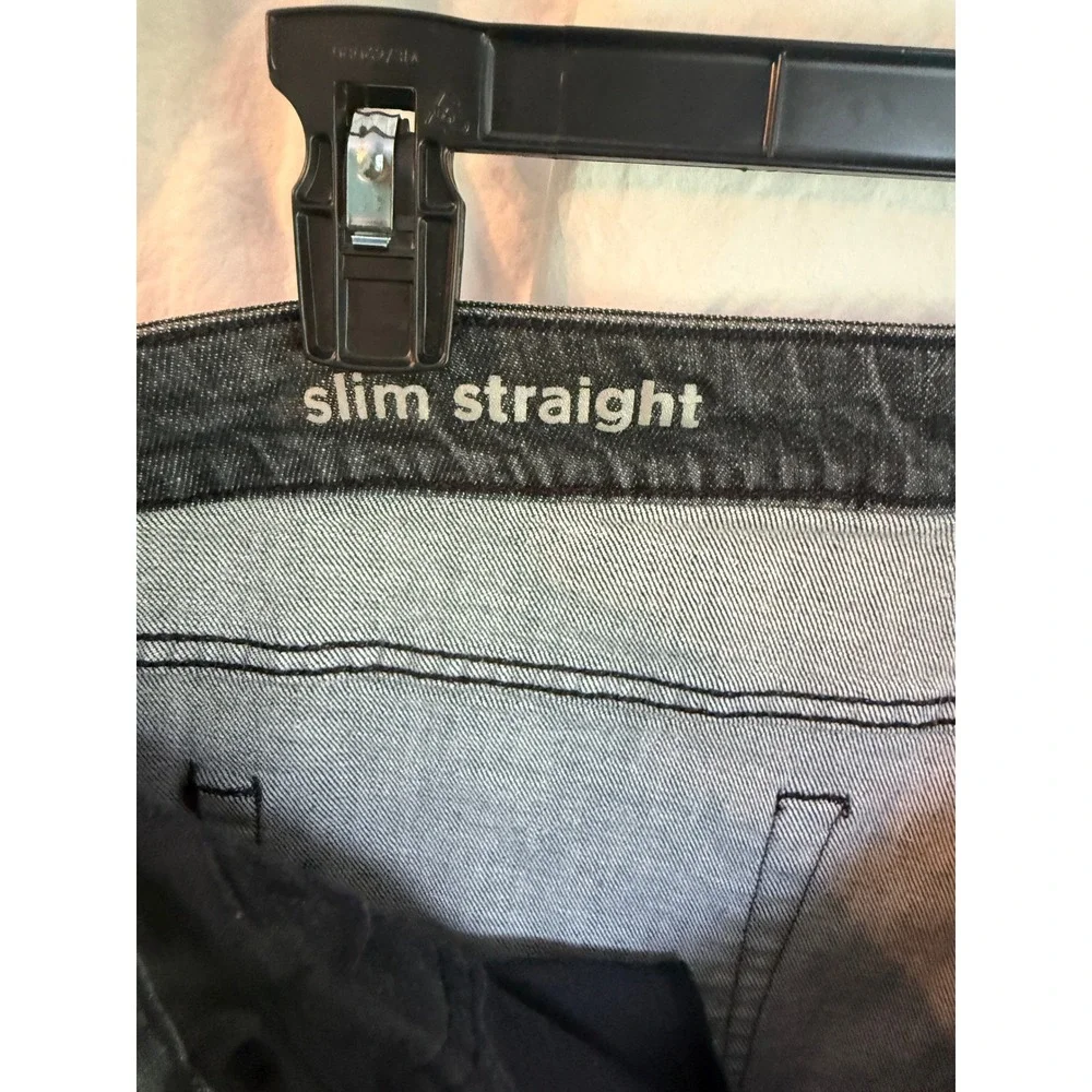 Old‎ Navy Slim Straight Jeans Plus Size 22W Washed Black Denim Stretch Pants